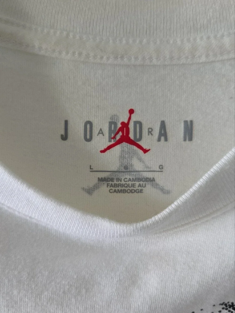 Jordan White Tee with Red & Black Michael Jordan Graphic